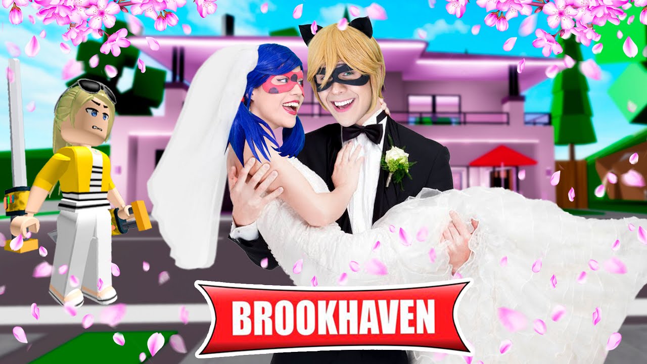 VIDA DE CASADOS LADY BUG Y CAT NOIR ❤️😱 | Brookhaven roblox