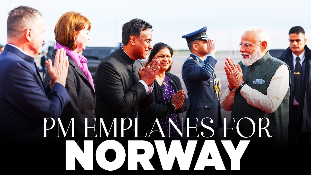 LIVE: PM Modi Emplanes for Oslo, Norway