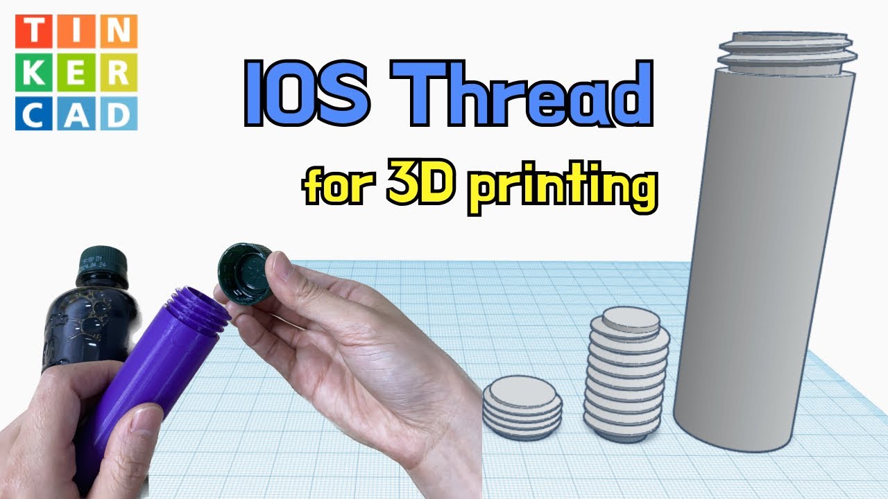 PET Bottle Cap Thread Screw for 3D printing tip - 3D Modeling with Tinkercad