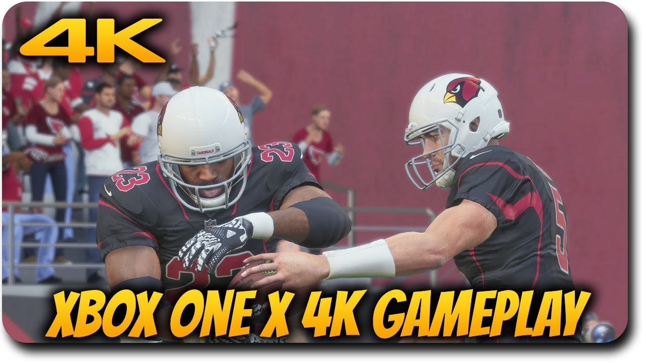 Madden 18 Xbox One X 4K 60FPS Gameplay Seattle vs Arizona Color Rush Gameplay