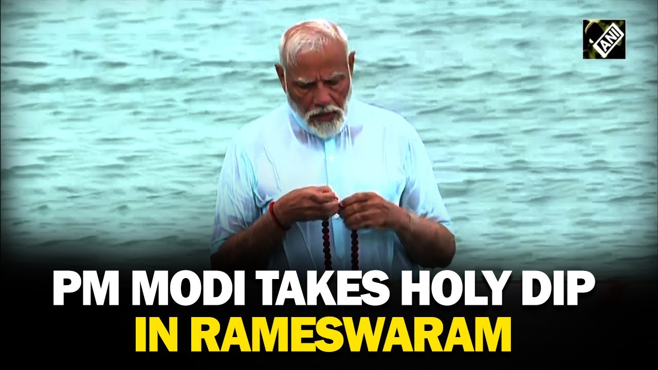 PM Modi takes holy dip in Rameswaram, performs 22-step purification process ahead of 'January 22'
