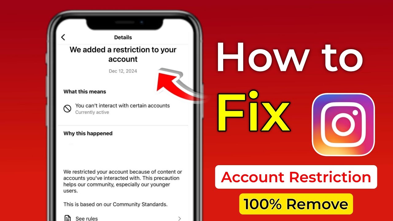 fix we added a restriction to your account instagram (2025) | instagram account restriction problem