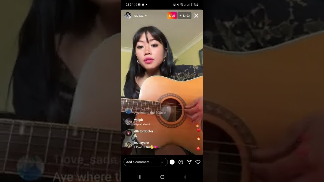 beabadoobee IG live 09/02/2022 (new break-up song)