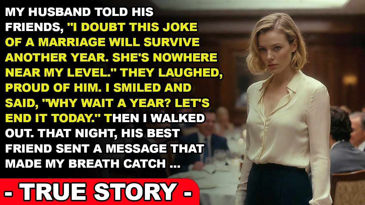 My Husband Mocked Our Marriage At Dinner—Then I Walked Away