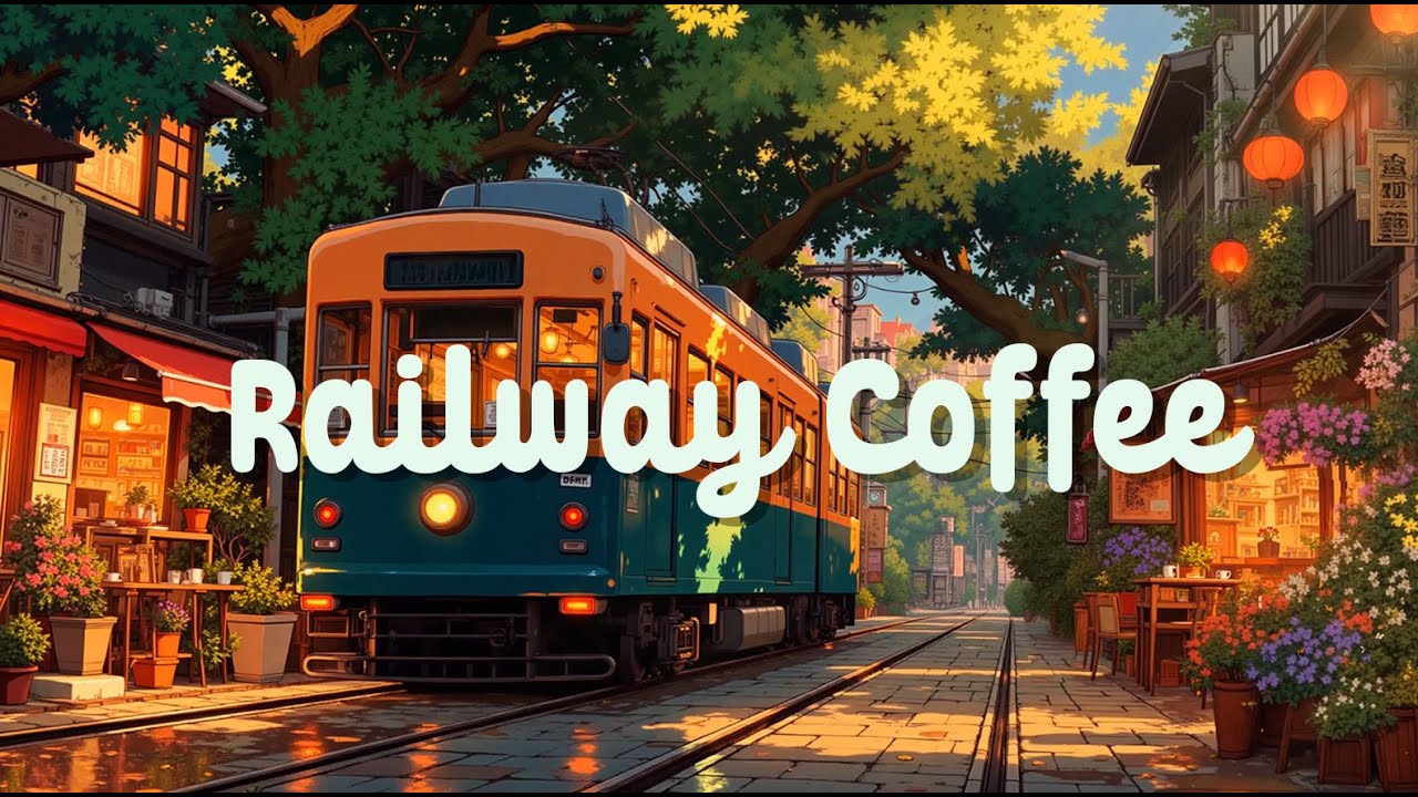 Railway Café ☕🌿Lofi Hip Hop ~ Chill Lofi Jazz for Focus, Work, Calm Mind