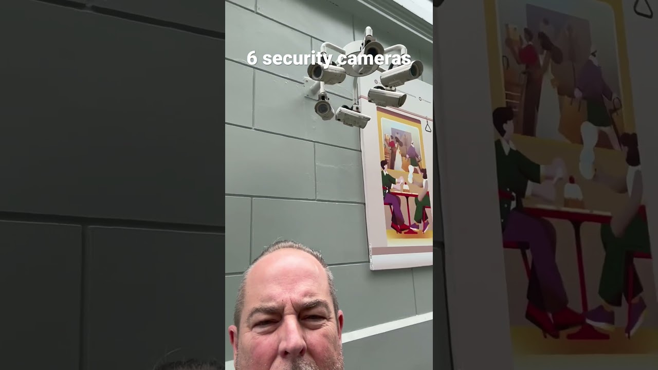 I found a cool old school security camera cluster in Singapore #cctv #dallas #securitycameras