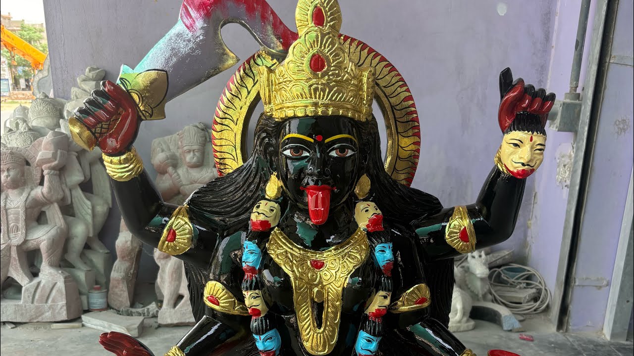 Kali mata marble statue | kali mata marble murti | kali mata black marble murti 3.5 feet size #kali