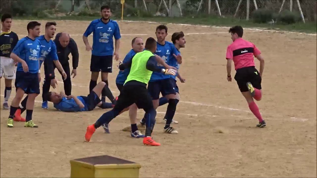 Aggressione all'arbitro - Marco Pantani  Campobello di Licata 18/03/18