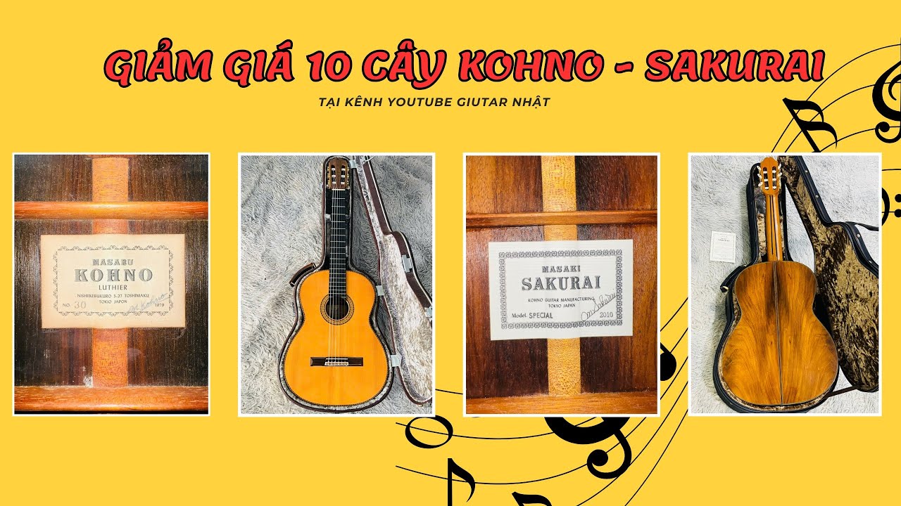 Giảm Giá Cuối Năm 10 Cây Guitar Cao Cấp Kohno _ Sakurai _ Nakade No.5000 + zalo.0938522994 Hà Chiến