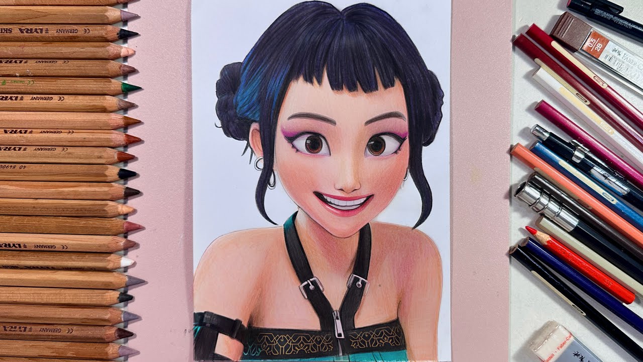 Zoey K-pop Demon Hunters | Speed Drawing Art use Faber Castell
