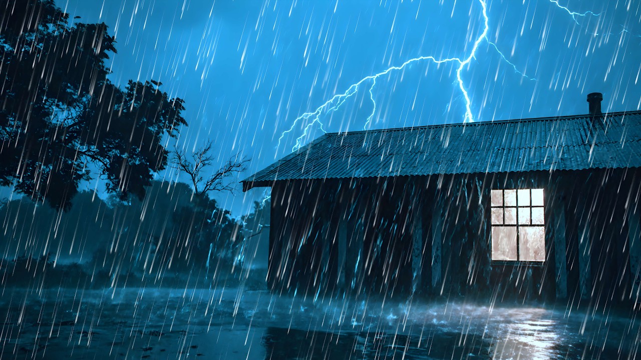 Fall Asleep FAST Tonight 😴 Heavy Rain & Loud Thunder on Tin Roof #110