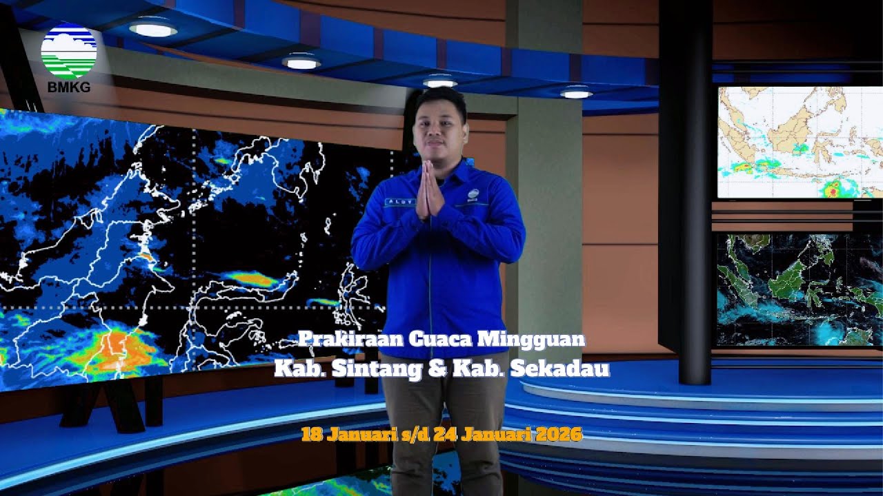 Prakiraan Cuaca Sepekan Kedepan Kab. Sintang & Kab. Sekadau, 18 Januari s/d 24 Januari 2026