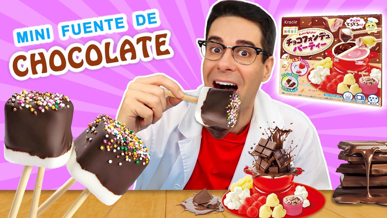 Pruebo FUENTE DE CHOCOLATE de COCINA MINIATURA JAPONESA !!