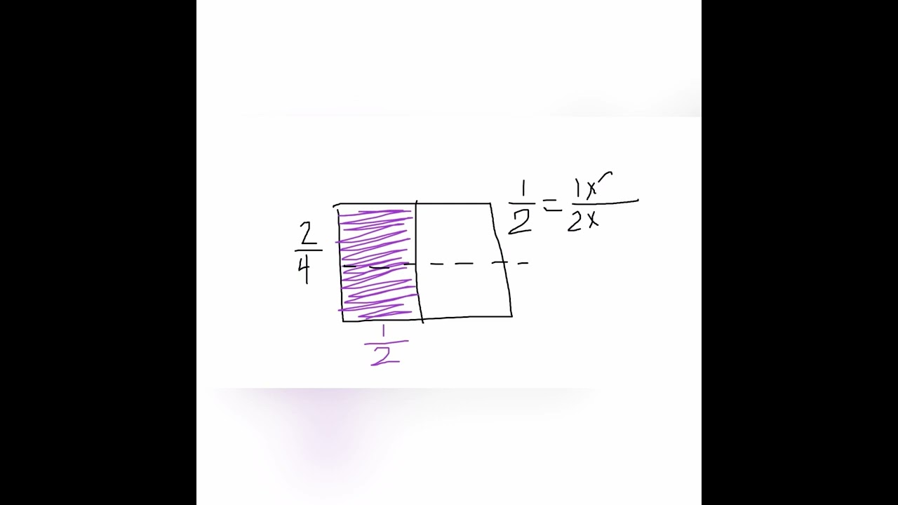 Grade 4 Common Core Fractions: Use area model and multiplication to show fraction equivalence
