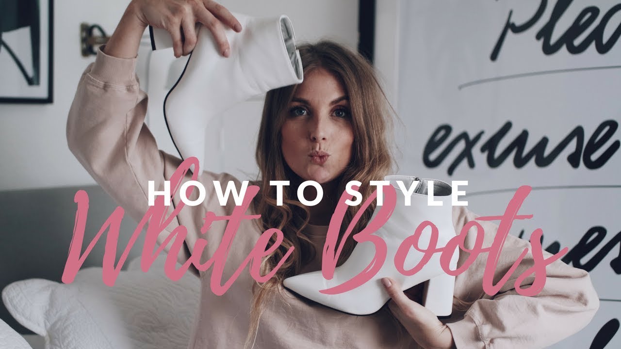 6 WAYS TO WEAR WHITE BOOTS | Lookbook & Outfit Ideas | Sinead Crowe