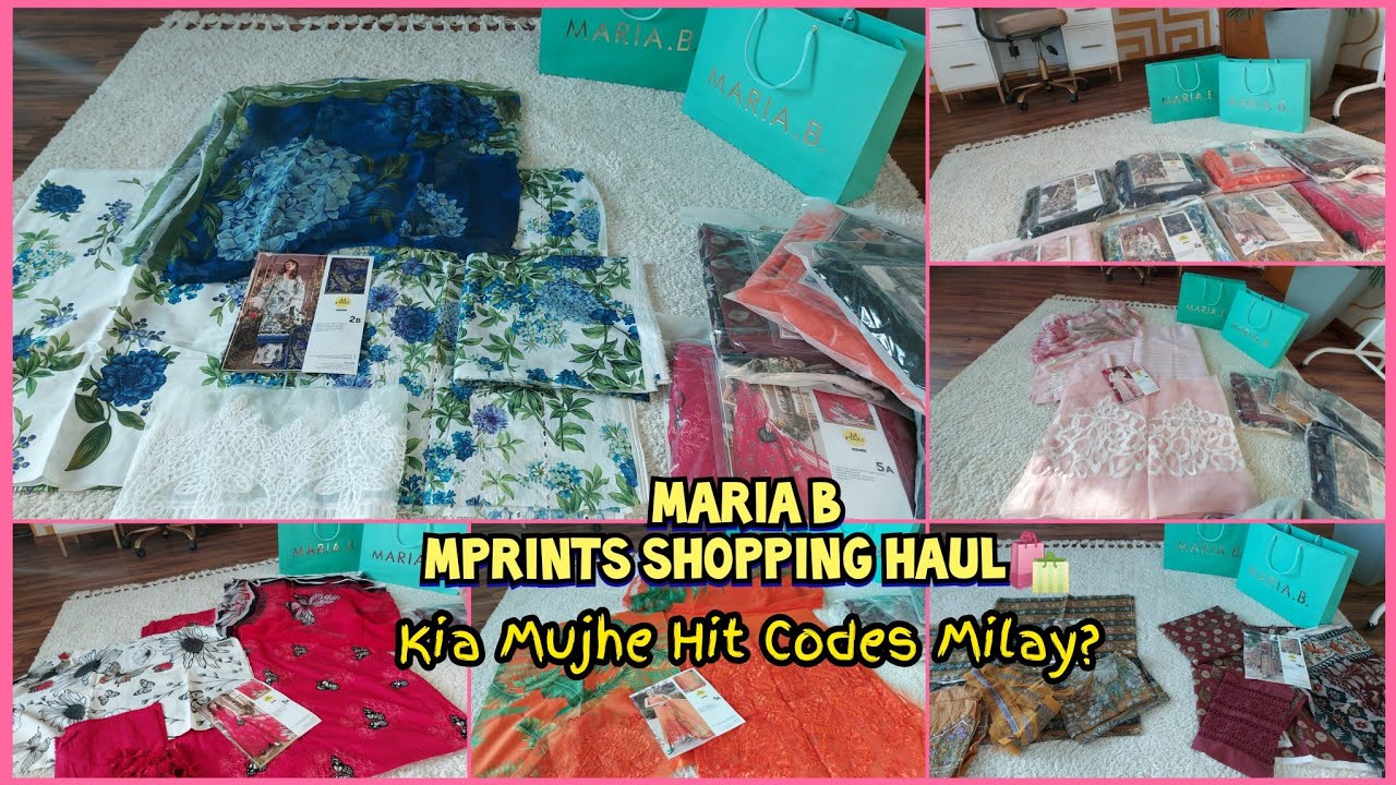 Maria B Mprints Lawn '24 Shopping Haul 🛍 - Kia hit codes milay mujhe? #mariab #shopping