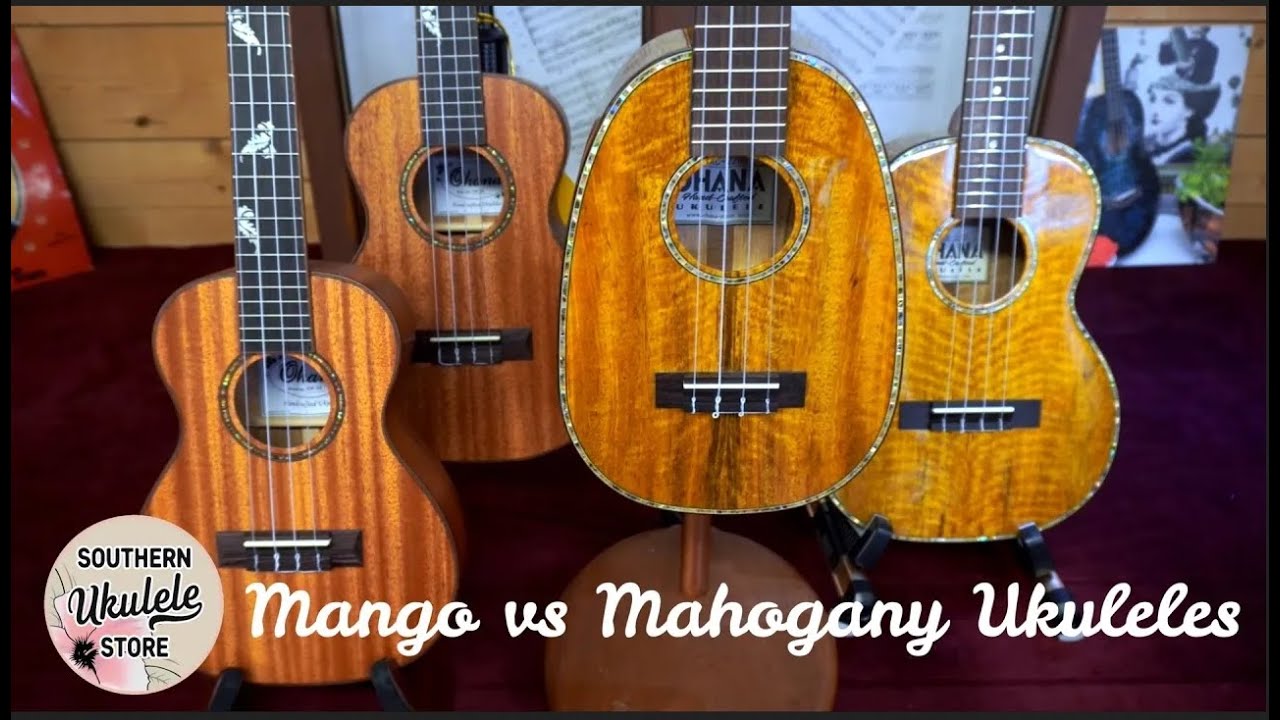MAHOGANY VS MANGO - Ukulele Tonewood Comparison (New Ohana Models) REUPLOAD