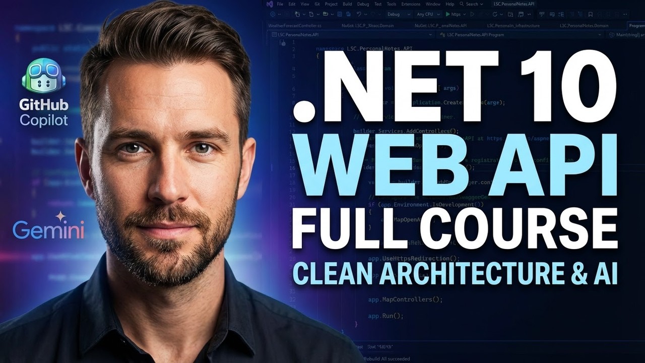 .NET 10 Web API Full Course | Clean Architecture, EF Core & AI (Copilot Agent + Gemini)