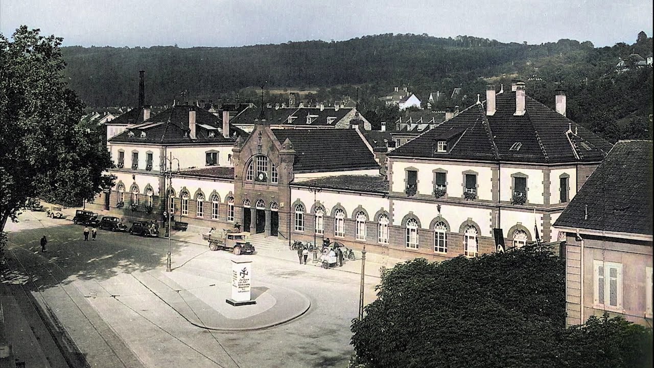 Lörrach  -anno dazumal-  alte S/W Bilder nachkoloriert