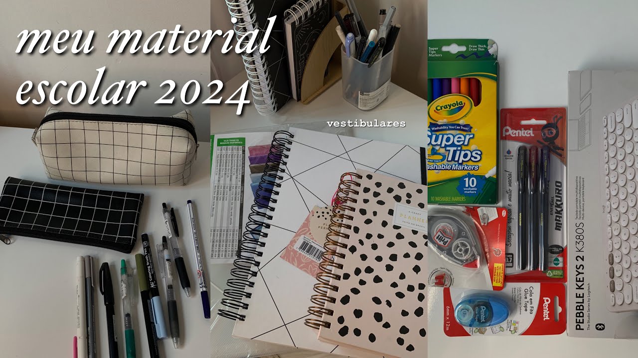 MEU MATERIAL ESCOLAR 2024 | Vestibulanda