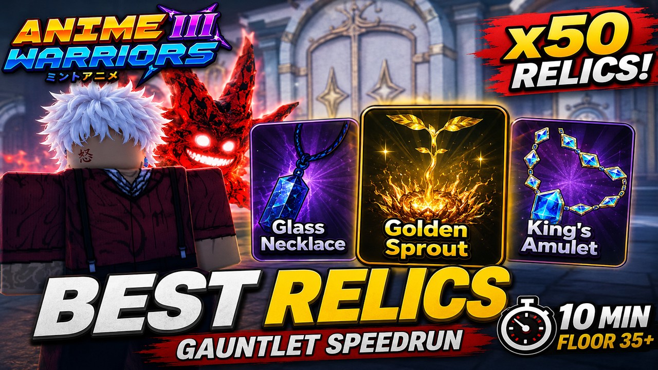 The FASTEST WAY to FARM Mythic Relics In Anime Warriors III (Floor 35+)
