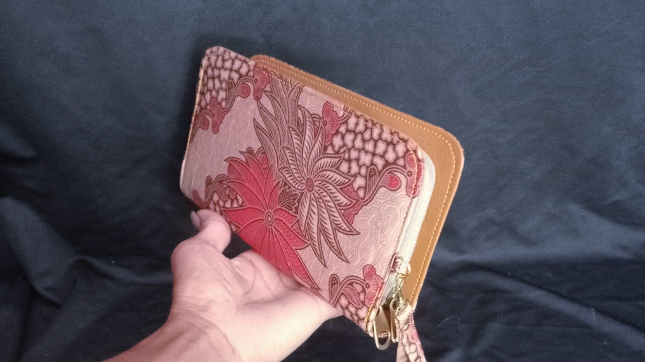 cara membuat dompet wanita dari kain perca