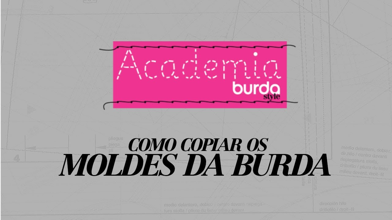 Como copiar os moldes da Burda