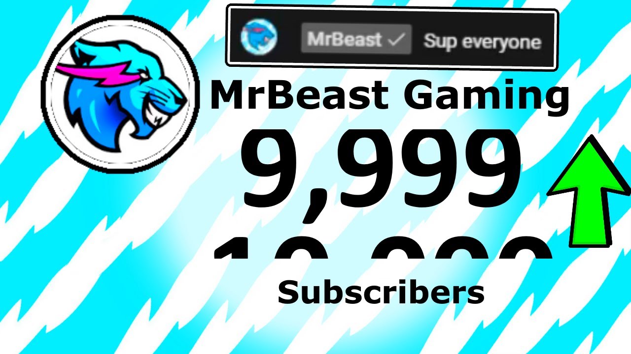 MrBeast Gaming Hitting 10k Subscribers! (MrBeast Enters Chat)
