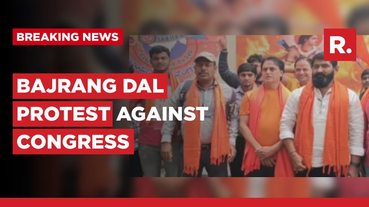 Karnataka Election: Bajrang Dal Stage Protests In Bengaluru Against Cong Manifesto