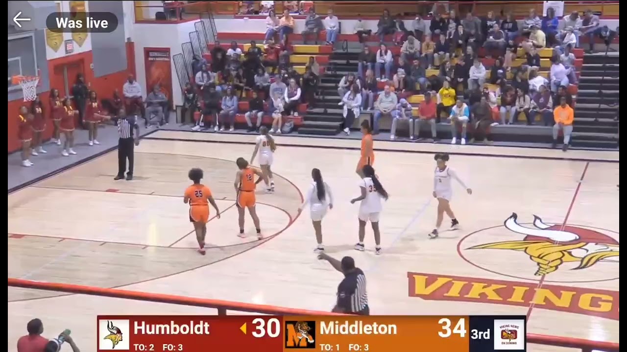 Middleton vs Humboldt 2nd Half 2/21/26 District 13A Finals Girls Basketball 