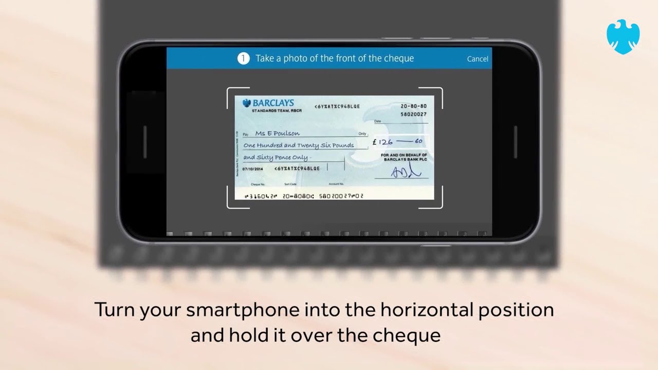 The Barclays app | How to pay in a cheque