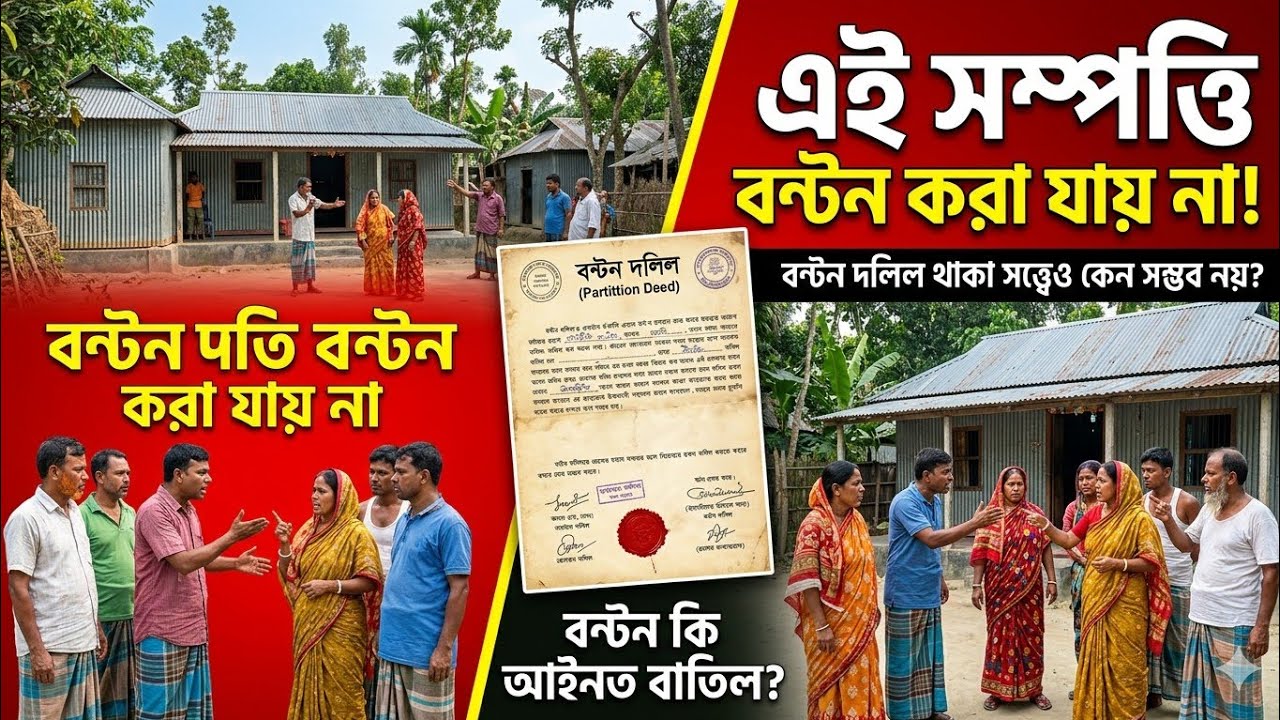 বন্টন করা যায় না কোন সম্পত্তি?