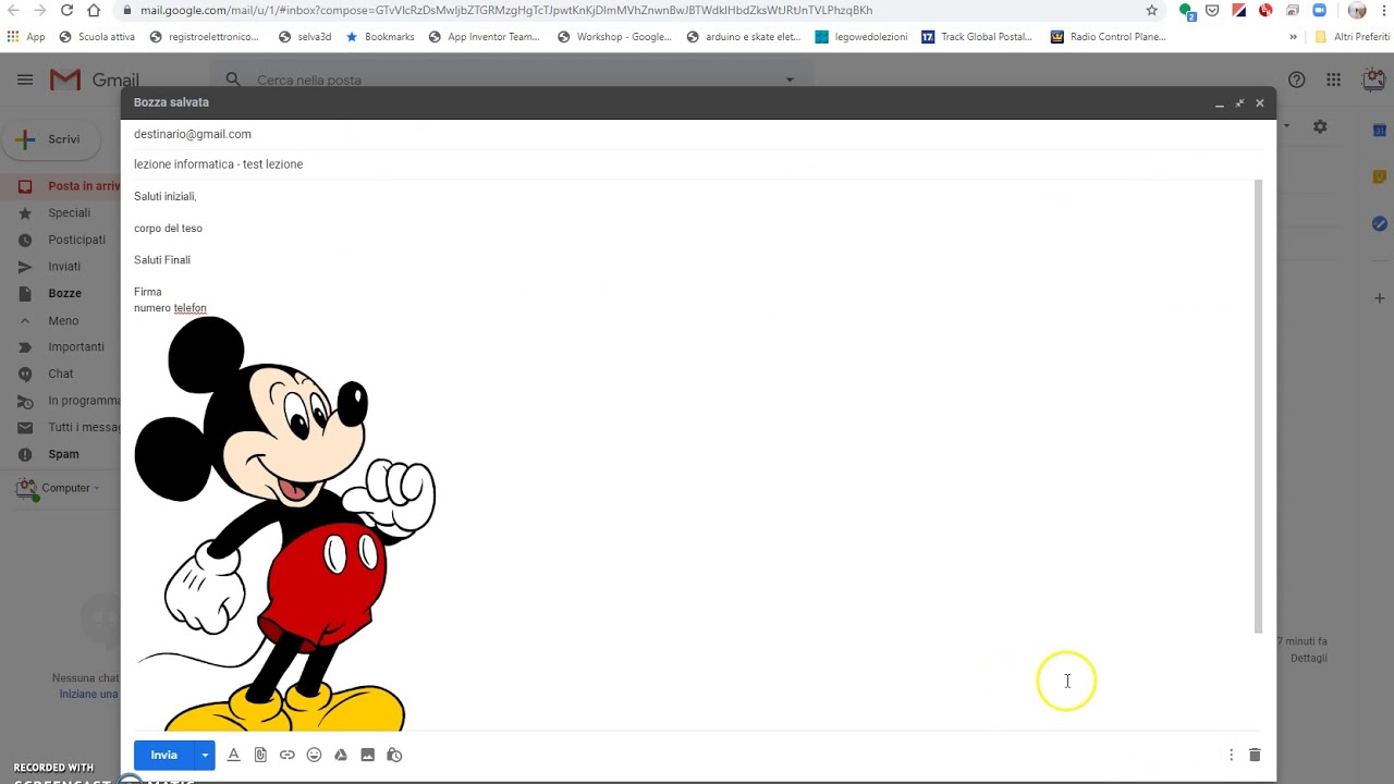Tutorial Gmail inserimento allegati, foto e link