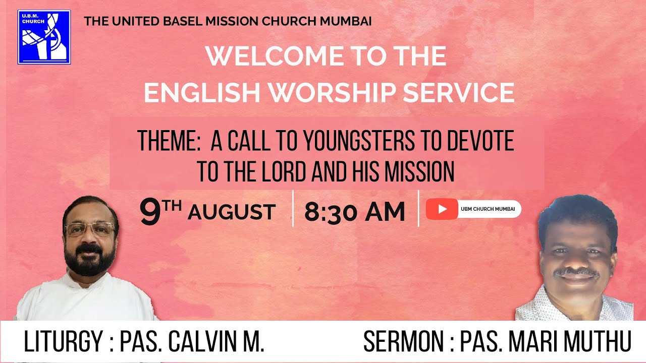 Youth Sunday English Service | Pastor Mari Muthu | U.B.M. Church Mumbai