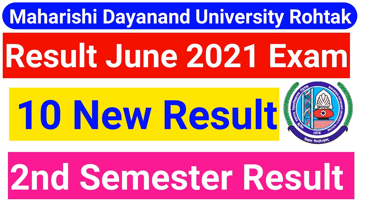 Mdu 10 New Result 2021 || Mdu Latest Result || Mdu Result 2021 ||  Mdu Second Semester Result