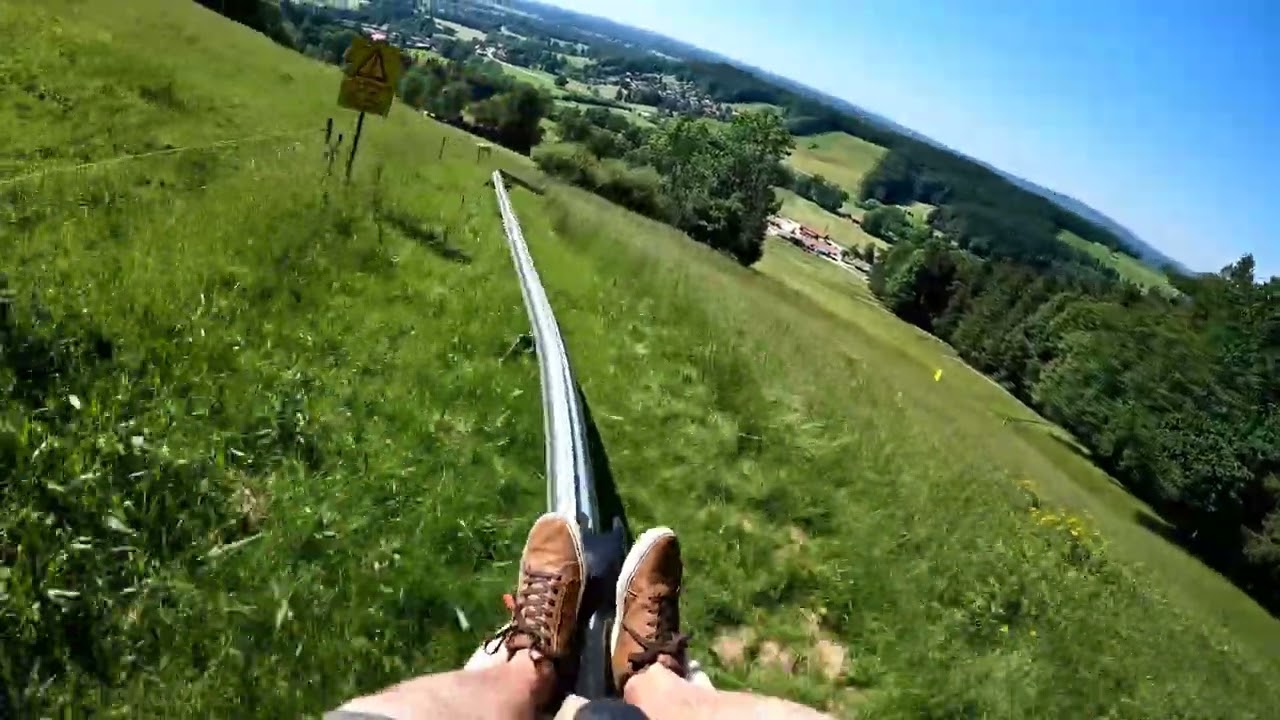 Oedbergflitzer, Sommerrodelbahn am Oedberg Bayern, Mountain Coaster, Rodelbahn onride/POV