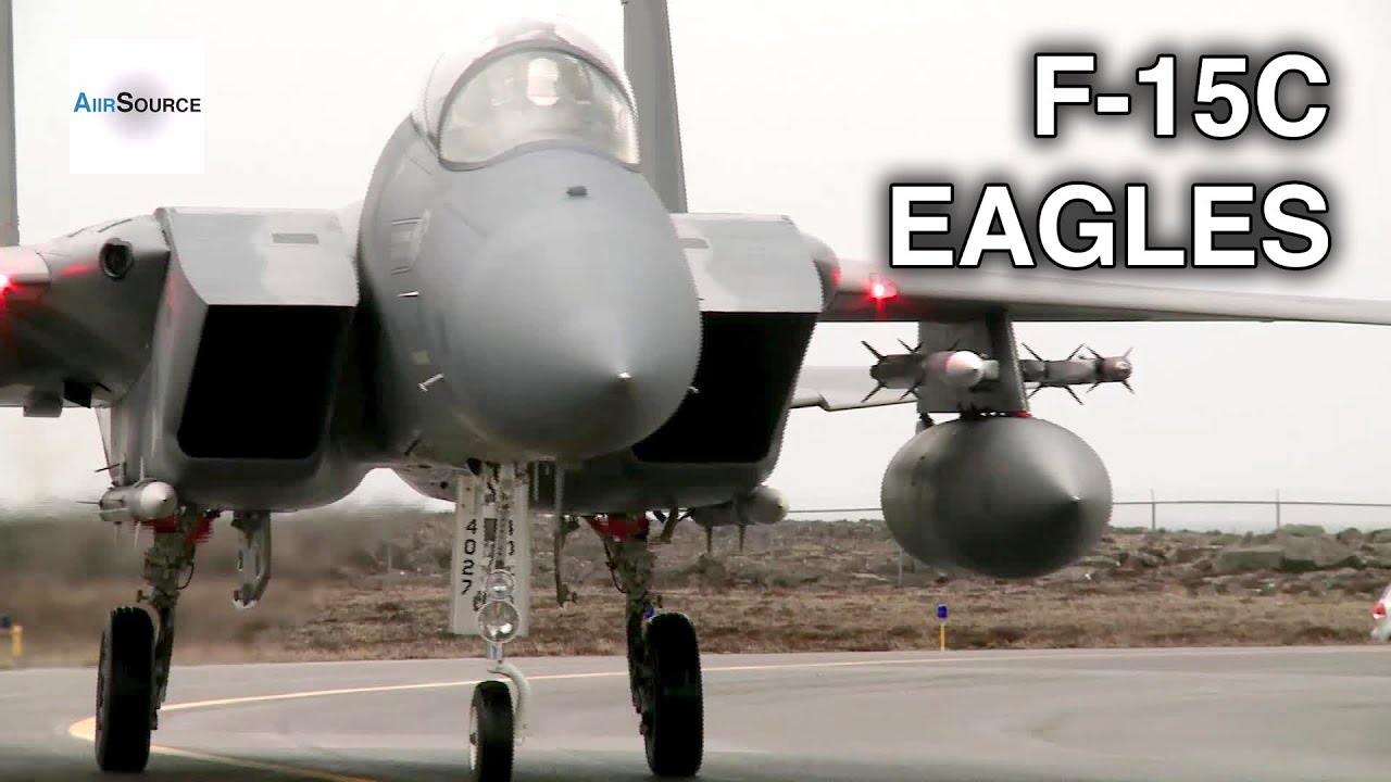 F-15C Eagles Taxiing & Takeoff