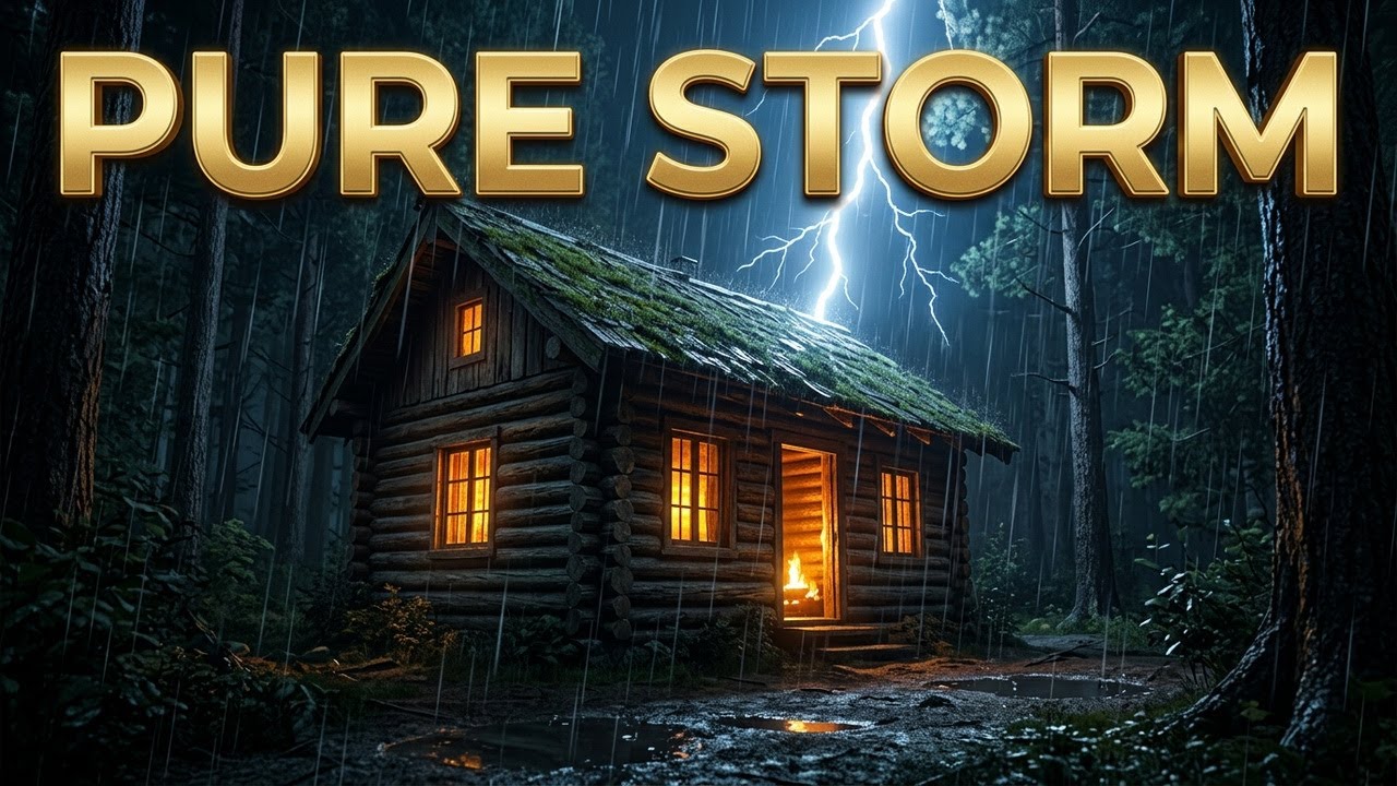 Forest Storm at Night | 1 Hour Relaxation & Stress Relief