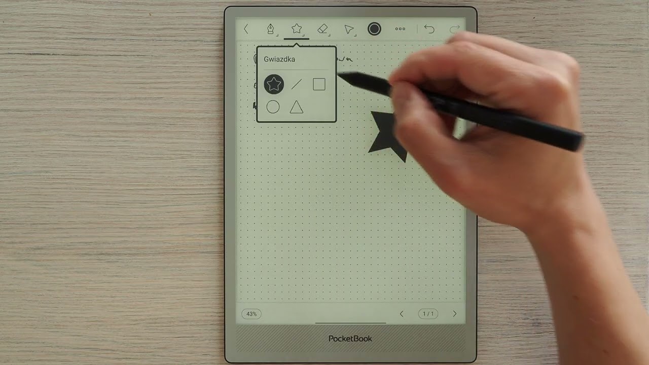 PocketBook InkPad One - aplikacja notatnika i notowanie
