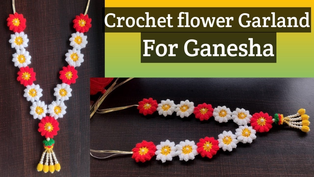 Crochet Flower Garland   #vaishaliscrochet