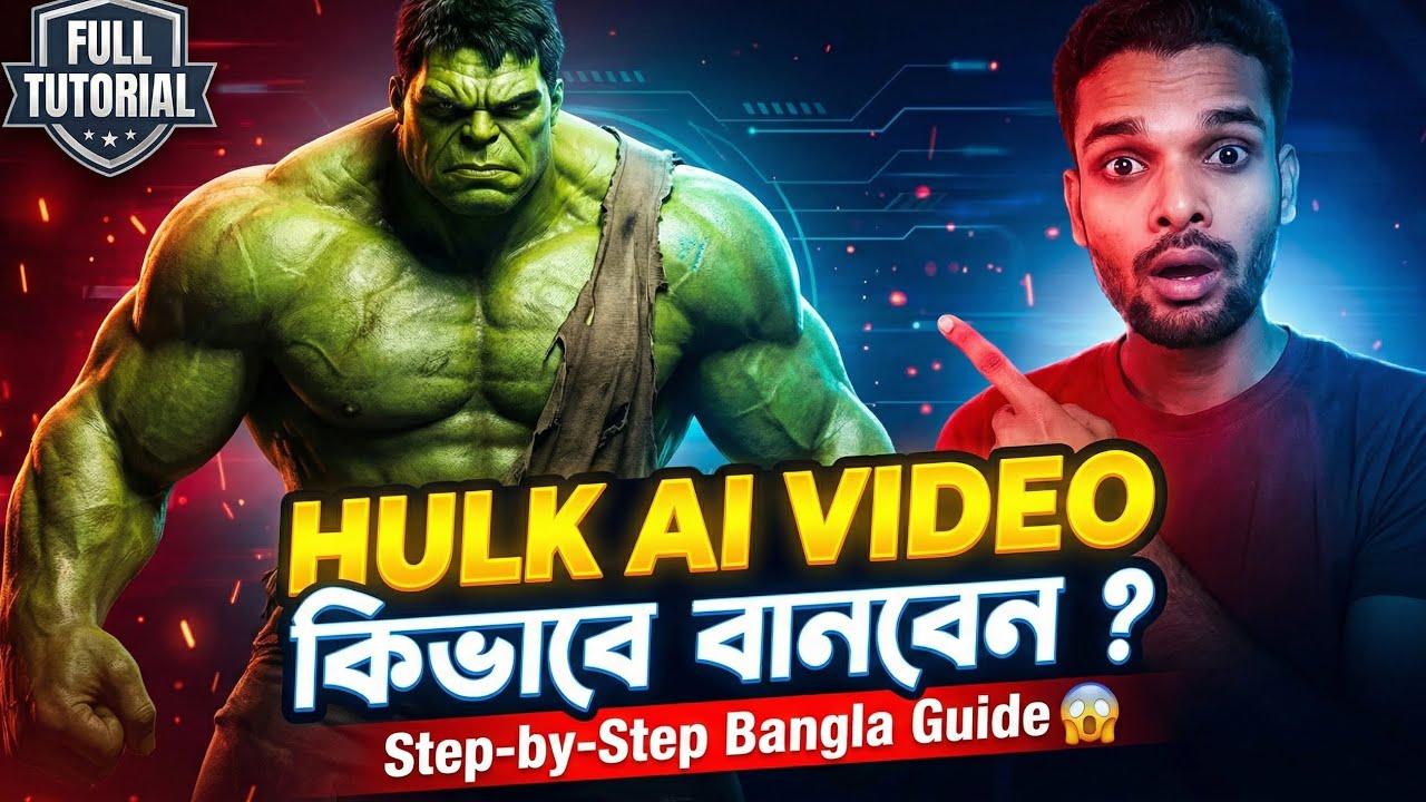 Ai দিয়ে Hulk ভিডিও কি ভাবে বানাবেন খুব সহজেই Step By Step Bangla Guide@HulkBadmash 