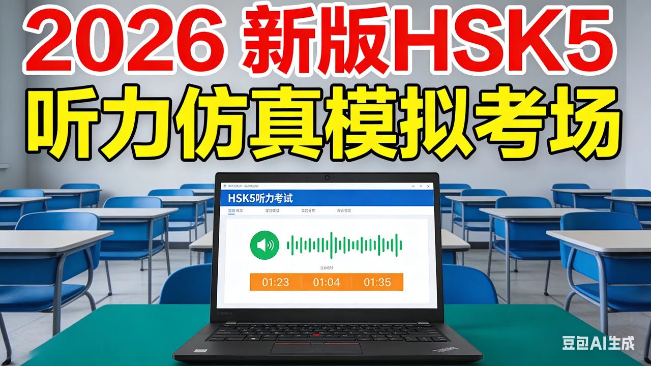 2026 HSK3.0 HSK5听力 | 全程仿真考场,  2026 HSK3.0 HSK5听力 | 全程仿真考场