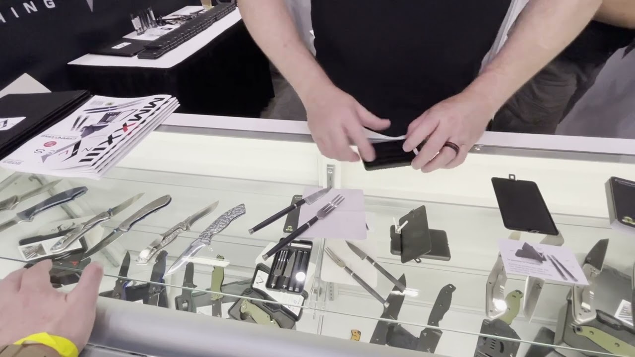 The Blade Show booth of  V Nives an American owned and operated knife company