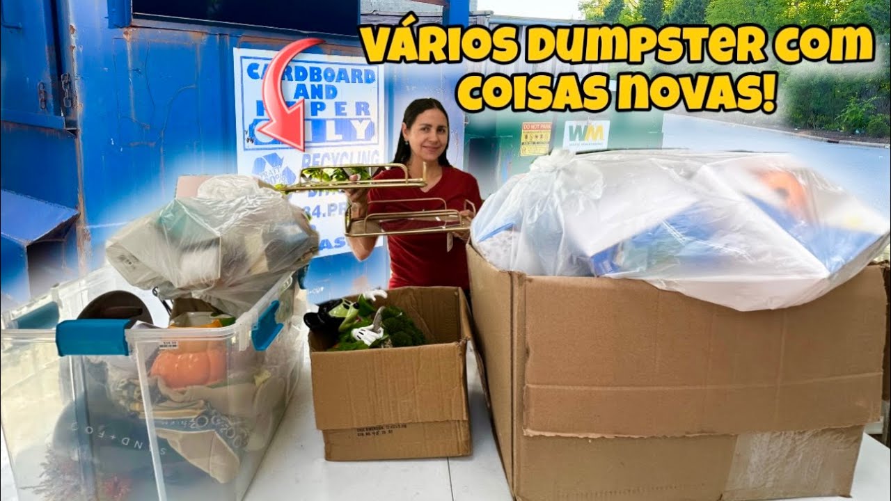 Vários dumpsters com coisas novas!😱🇺🇸