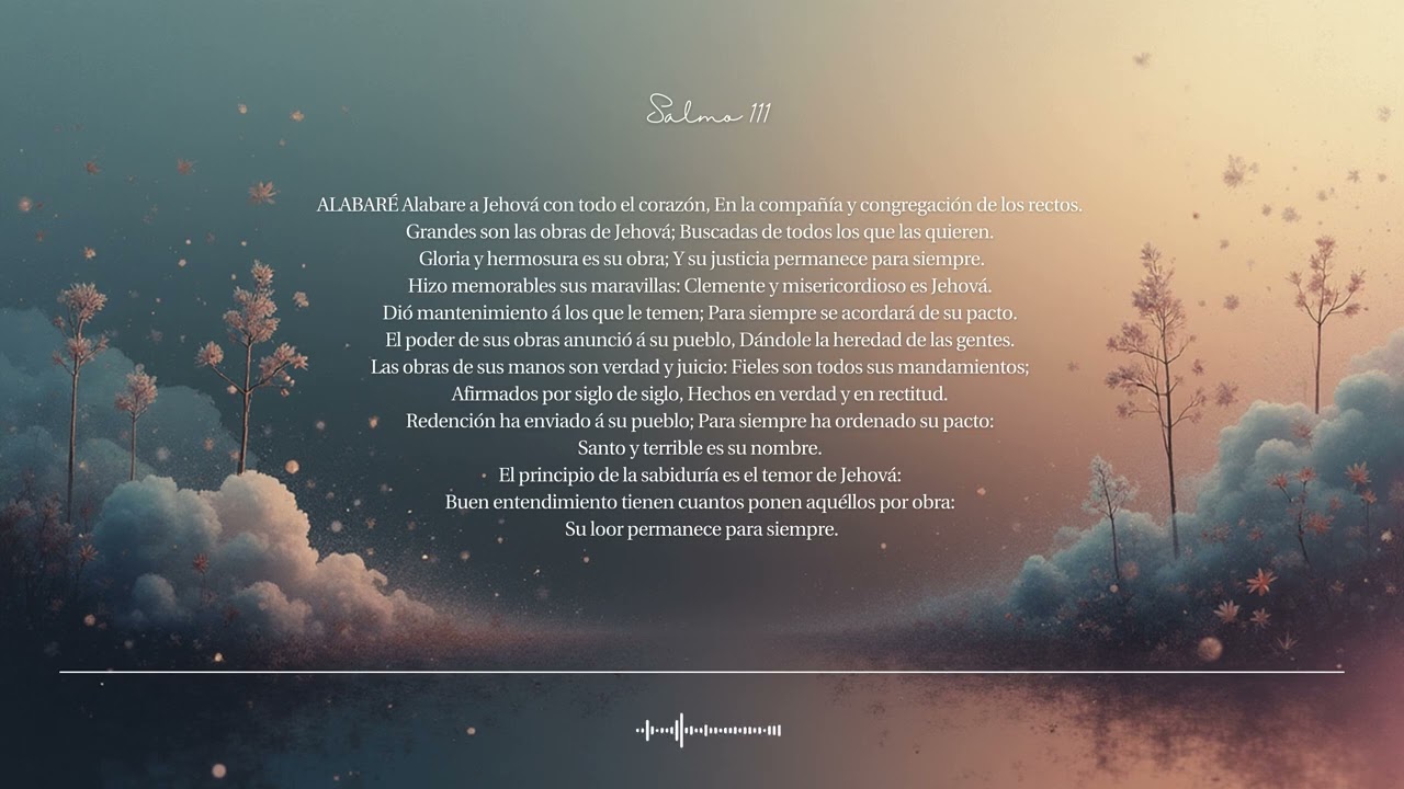 🌿 Salmo 111 | Temor del Señor es el Principio de la Sabiduría | Canto bíblico CCM · Shuli Bible