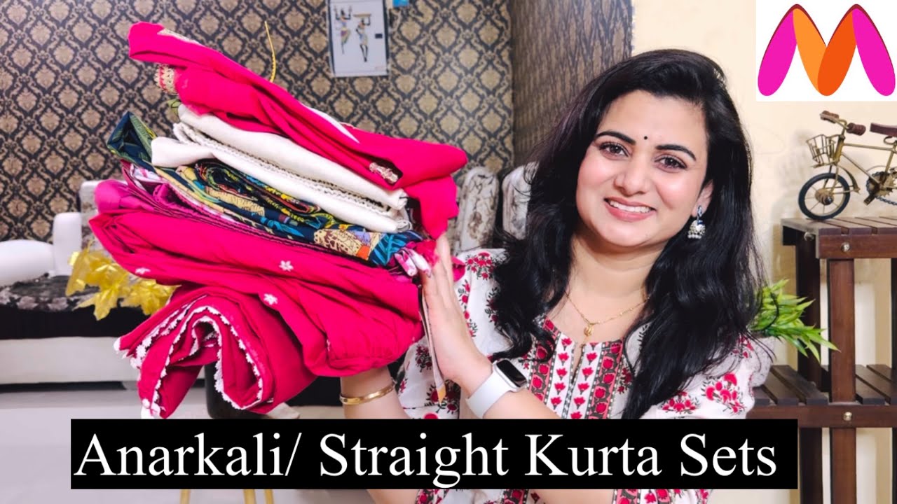Myntra Kurta Set Haul, Embroidered Kurta Pant Set With Dupatta, Anarkali Kurta Palazzo,Kurta Sharara