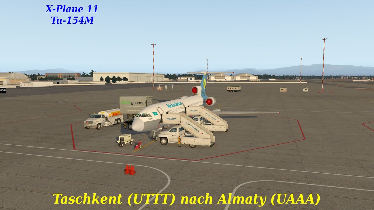 X-Plane 11: Taschkent nach Almaty in der Tu-154M