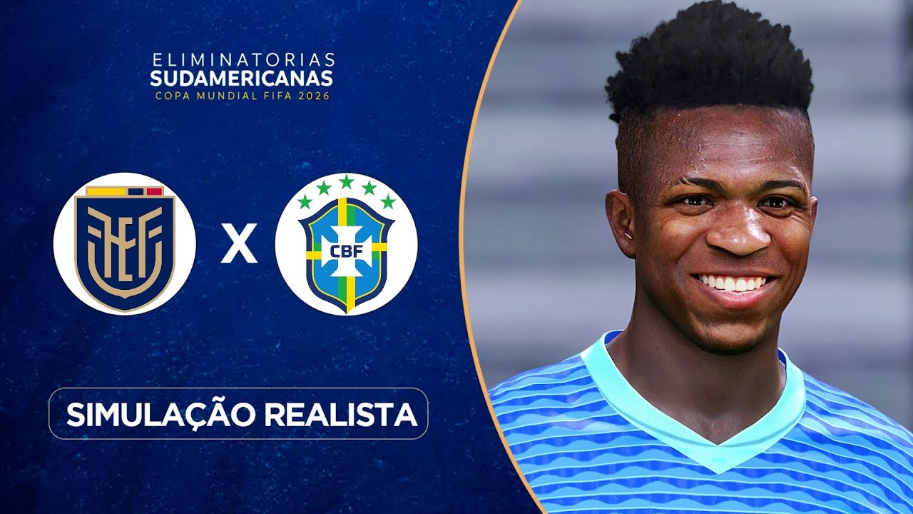 EQUADOR X BRASIL | ELIMINATRIAS COPA DO MUNDO 2026 | PES 2021 4K60FPS SIMULAÇÃO.