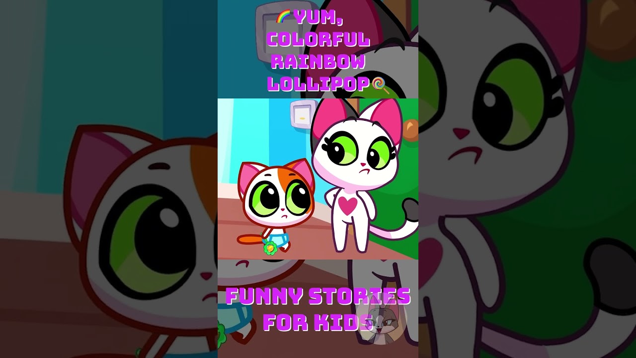 🌈 YUM, COLORFUL RAINBOW LOLLIPOP 🍭#kids #animation