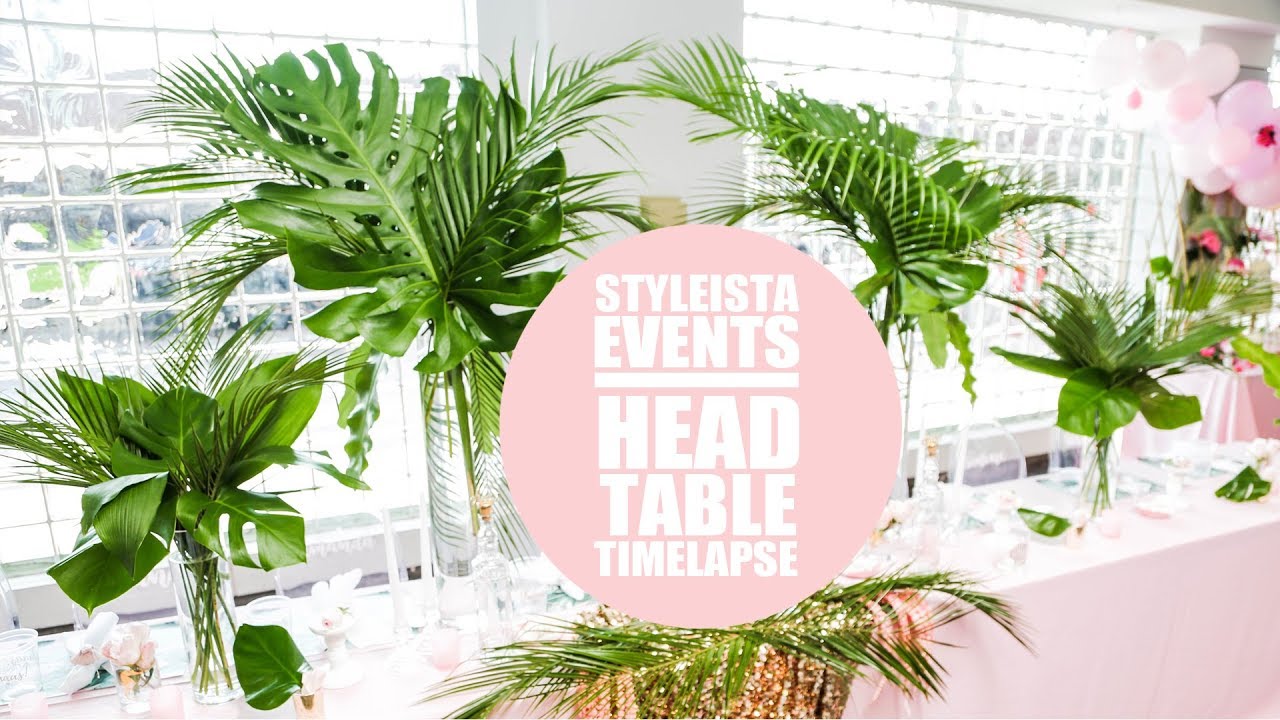 TROPICAL BRIDAL SHOWER EVENT TIMELAPSE: HEAD TABLE